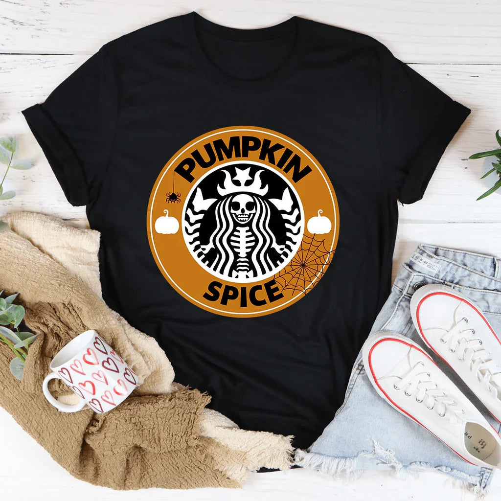 Pumpkin Spice Halloween Tee | Funny Fall Graphic Tee for Women